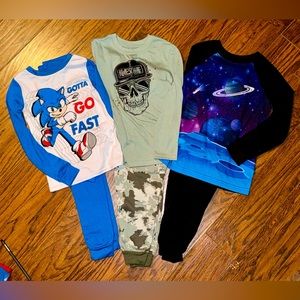 Set of 3 Toddler Pajamas (Sonic/Camo Skull/Space) (6/7)